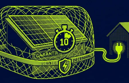 Installation de panneaux photovoltaïques sur un toit résidentiel.