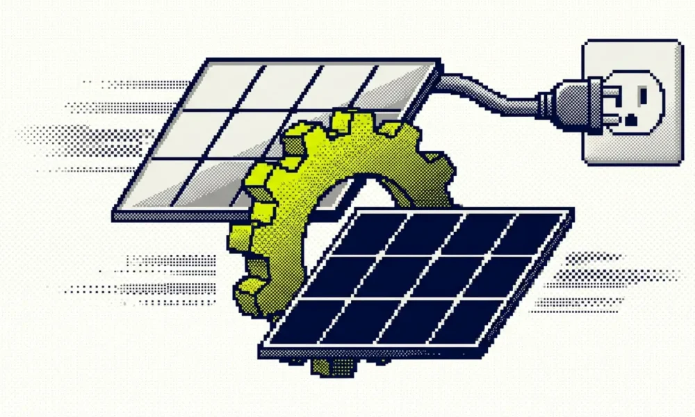 panneaux solaires en location — illustration