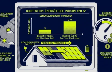 panneaux solaires maison 100 m² — illustration