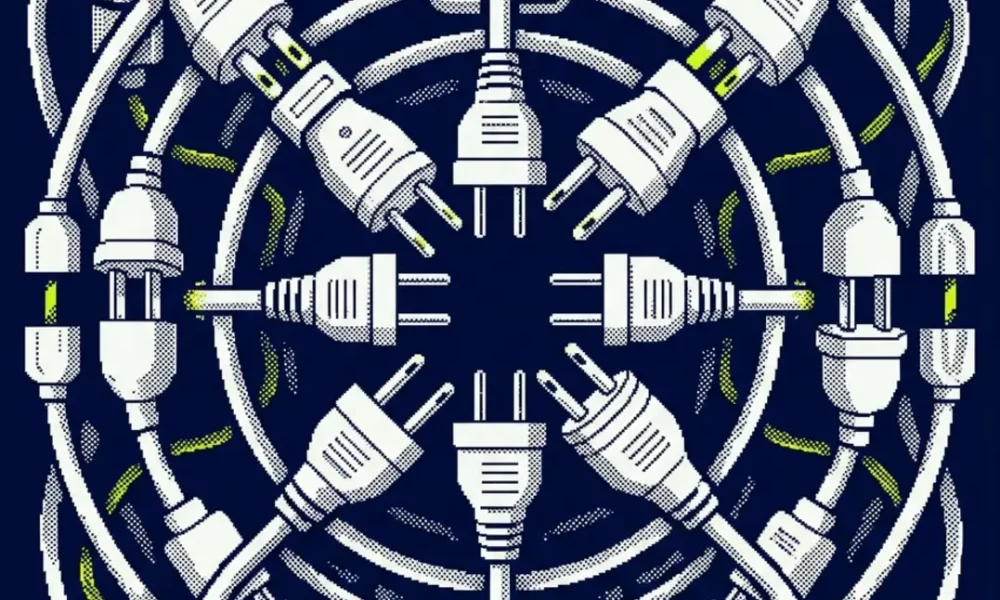 Technicien installant une borne de recharge pour véhicules électriques en entreprise