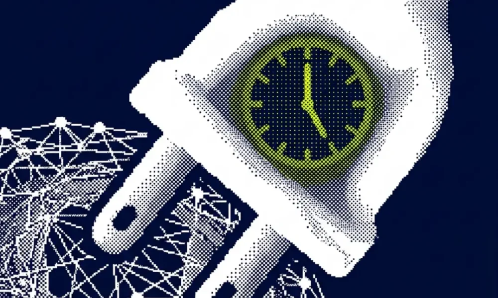 borne de recharge solaire mairie — illustration