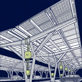carport solaire entreprise 2026 — illustration