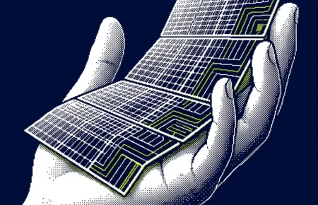 centrale solaire communale au sol — illustration