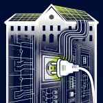 centrale solaire bâtiment communal — illustration