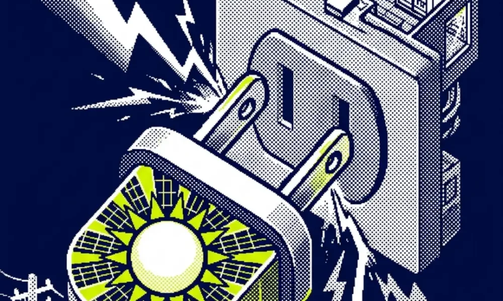 installation solaire commerce — illustration