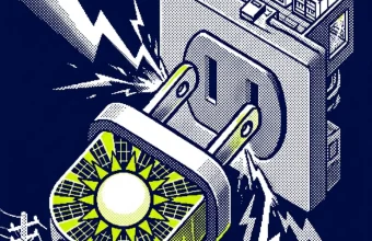 installation solaire commerce — illustration