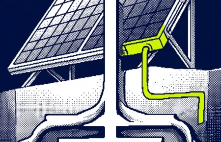 mise à la terre panneaux solaires — illustration