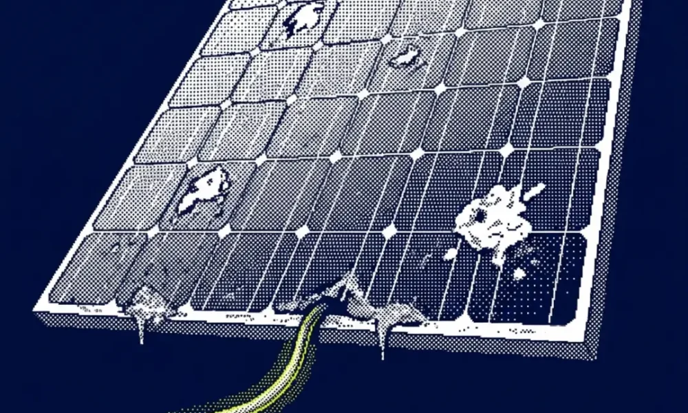 nettoyage panneaux solaires — illustration