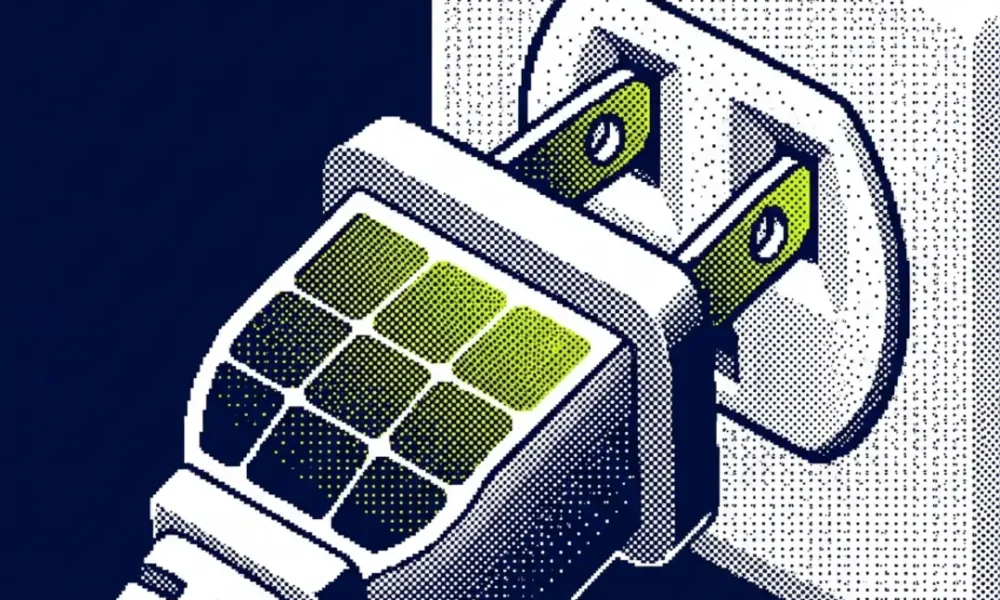 Ombrière solaire parking entreprise équipée de panneaux photovoltaïques et bornes de recharge
