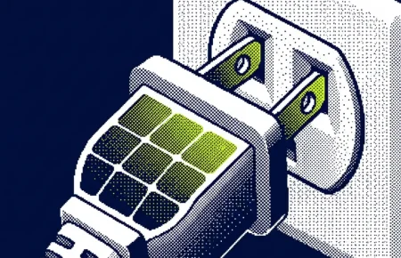 Ombrière solaire parking entreprise équipée de panneaux photovoltaïques et bornes de recharge
