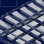 ombrières photovoltaïques parking entreprise — illustration