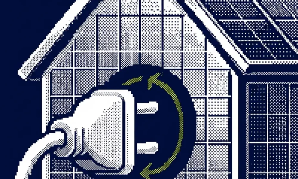 panneaux solaires école publique — illustration