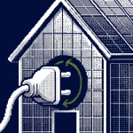 panneaux solaires école publique — illustration