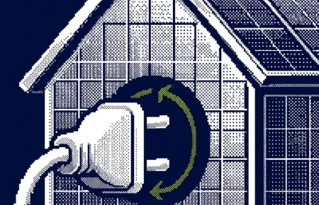 panneaux solaires école publique — illustration