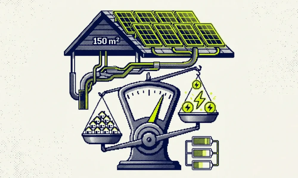 panneaux solaires maison 150 m² — illustration