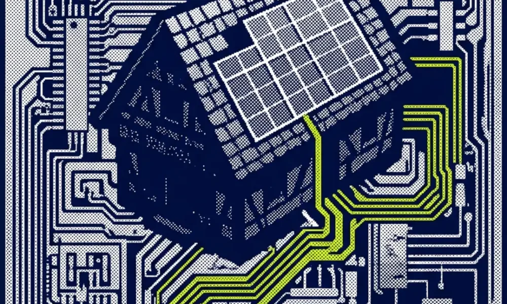 panneaux solaires zone abf — illustration