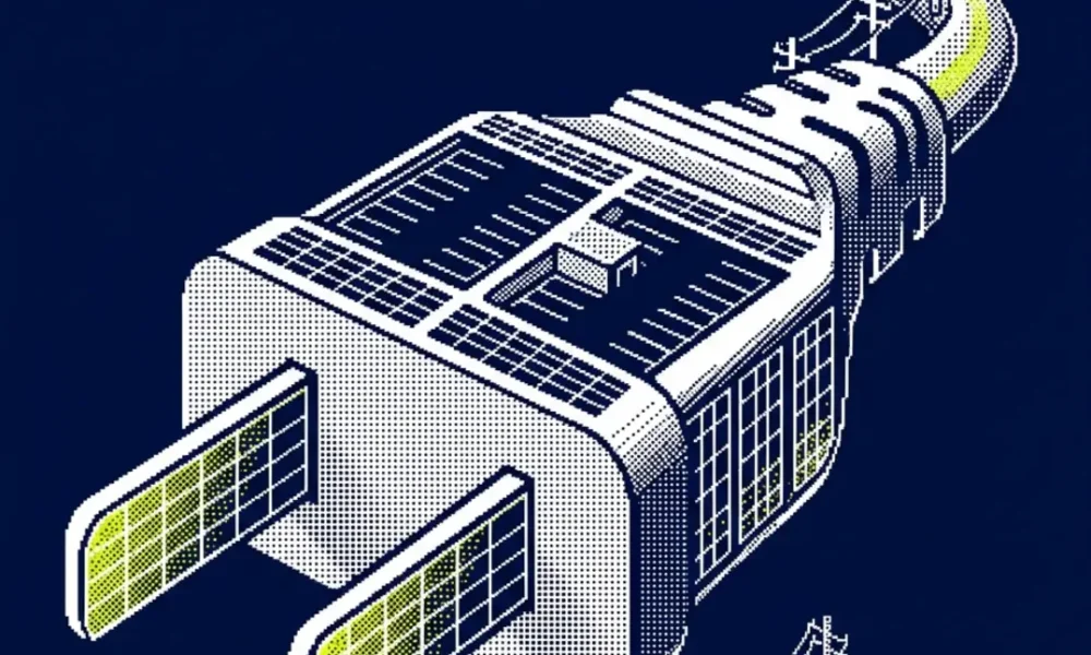photovoltaïque centre commercial — illustration