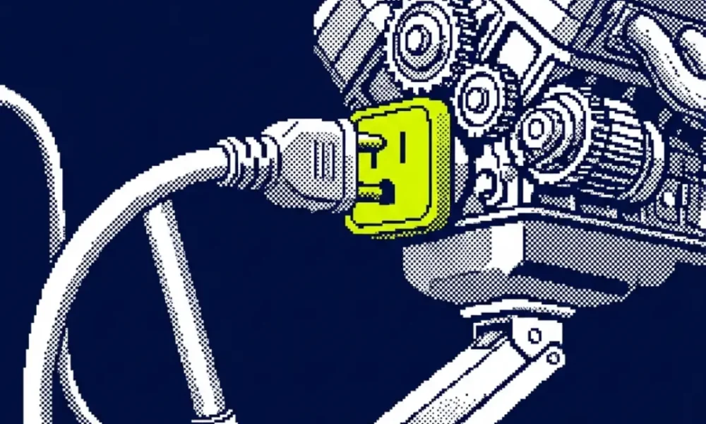 photovoltaïque garage automobile — illustration