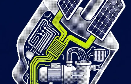 photovoltaïque piscine municipale — illustration