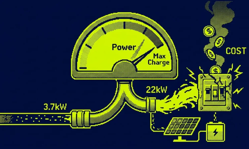 puissance borne de recharge — illustration
