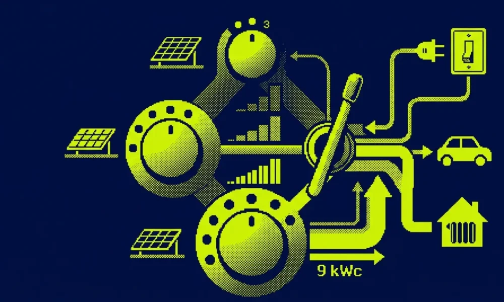 puissance panneaux solaires maison — illustration