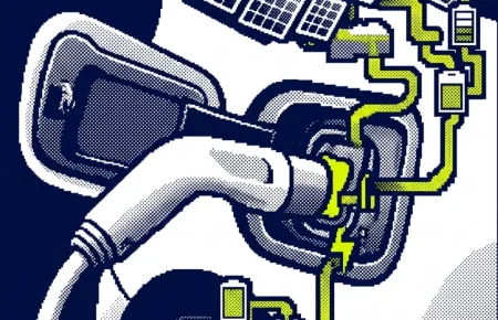 recharge voiture solaire — illustration