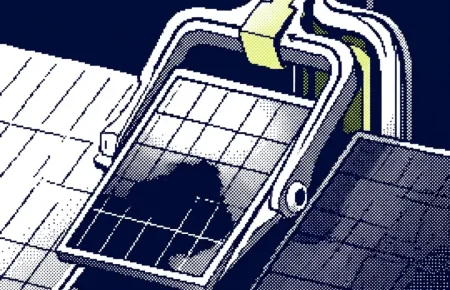Optimiseur de puissance solaire installé sous des panneaux photovoltaïques en toiture
