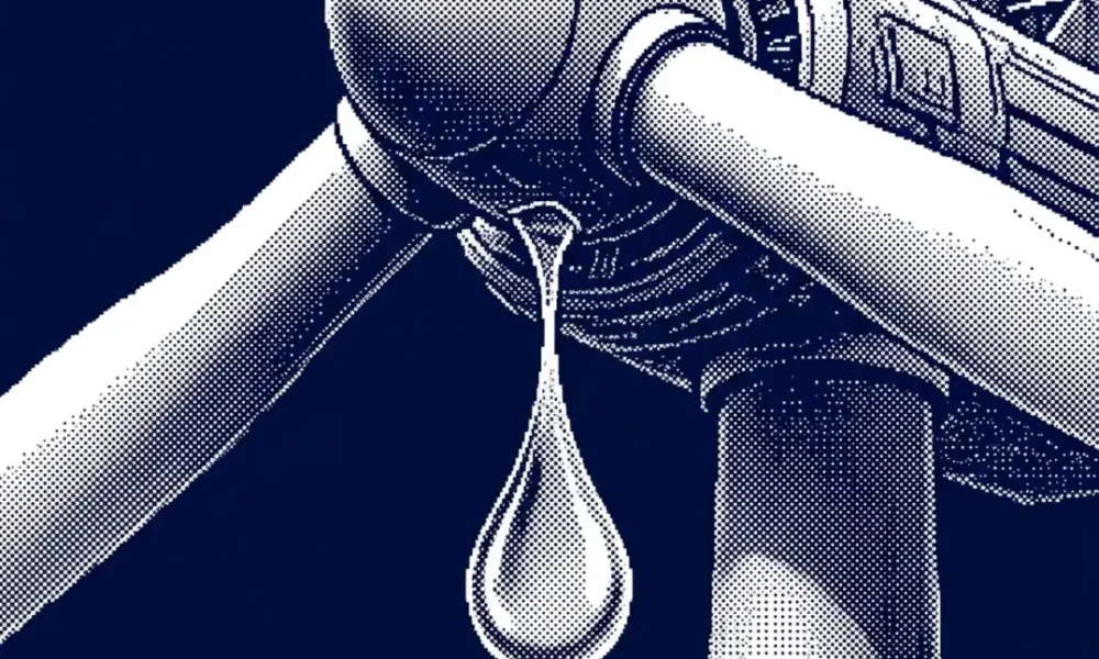 fuite d’huile éolien en mer — illustration