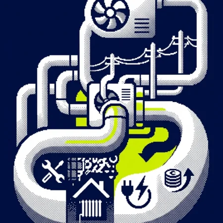 leasing pompe à chaleur — illustration