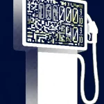 Prix du gazole affiché sur un totem de station-service française